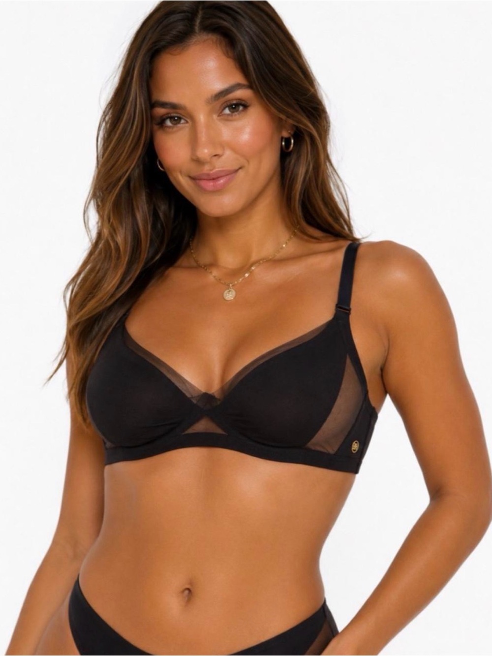 $69 🖤 NWT Honeylove CrossOver Wireless Bra 36D/DD(E) – Black